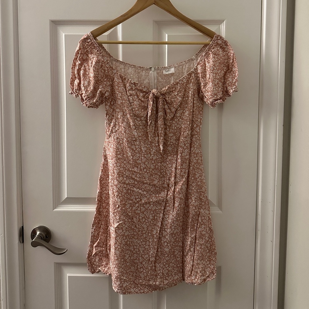 Pink Floral Mini Dress